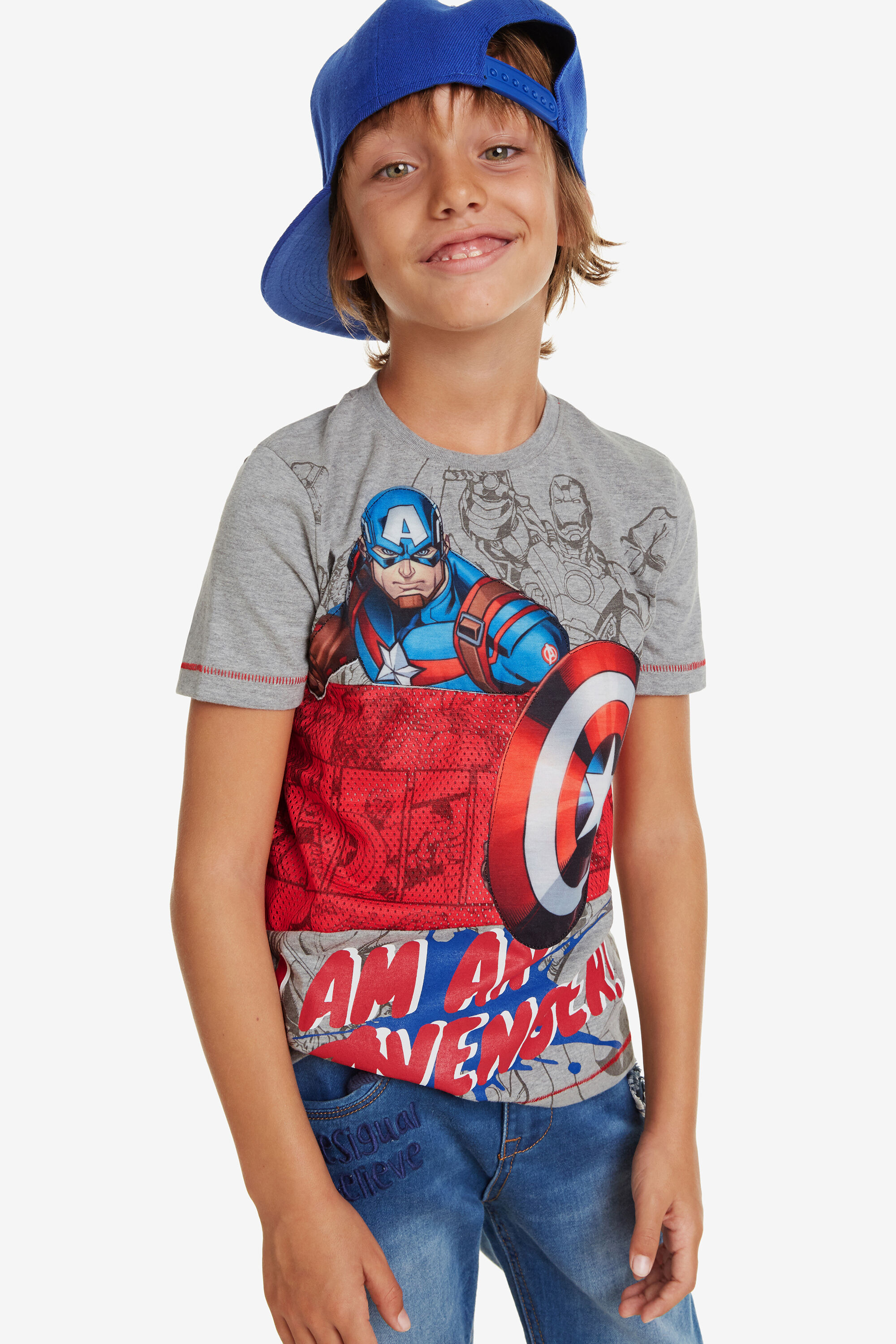 Desigual Shirt Marvel Captain Black 78 desigual kopen in de aanbieding