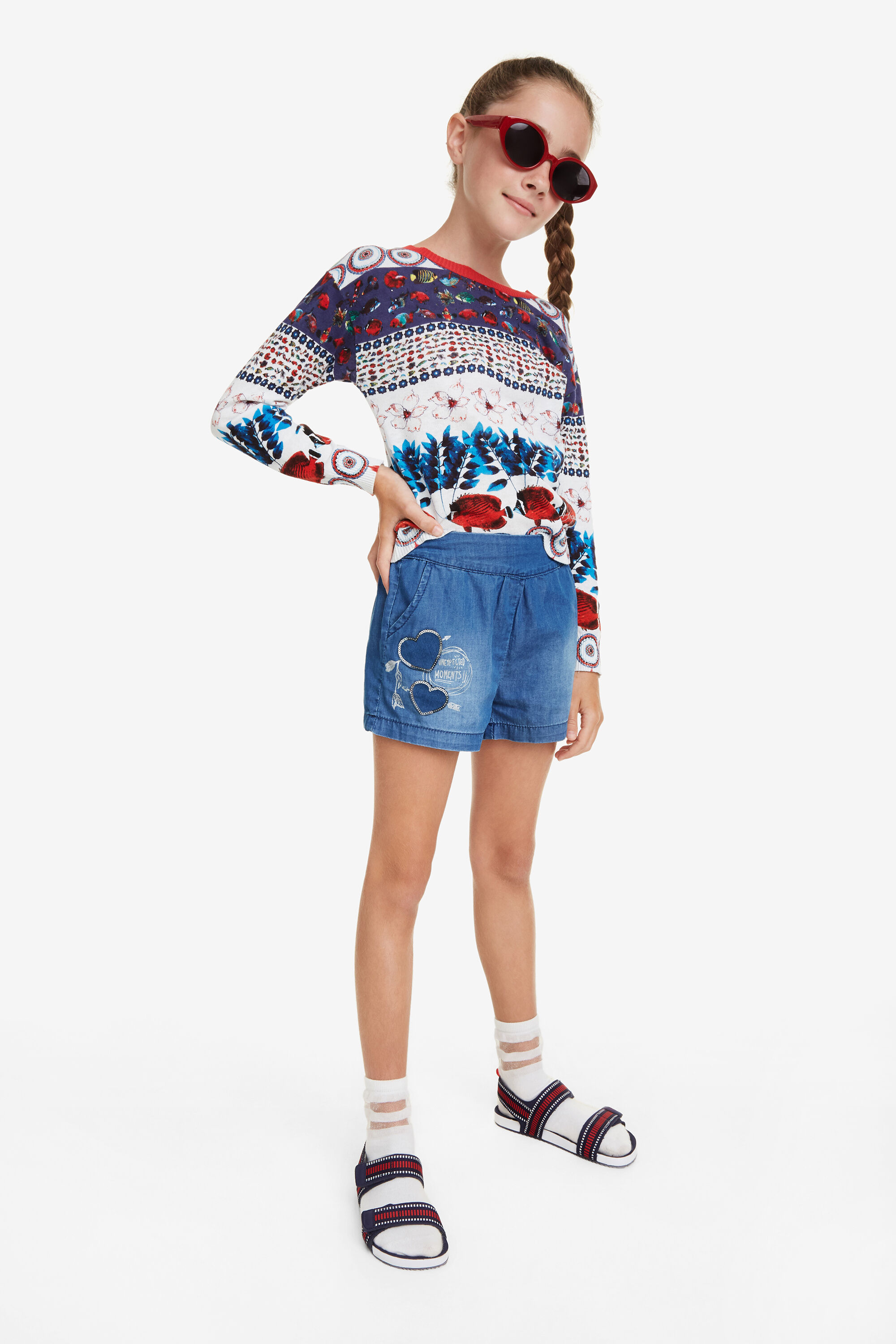 Desigual Short Denim Buendia Blue 78 desigual kopen in de aanbieding