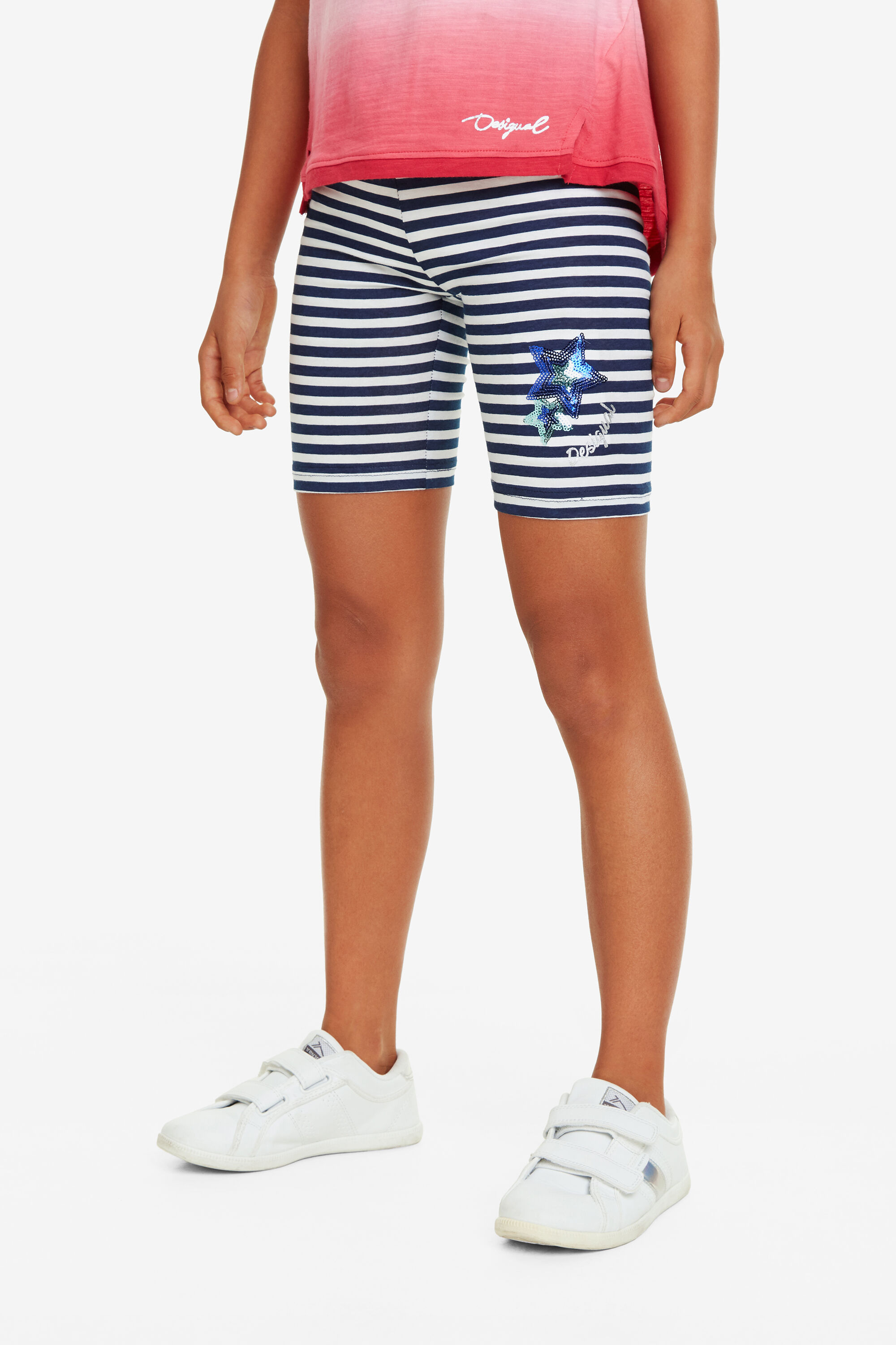 Desigual Omkeerbare Korte Legging Shortie Blue desigual kopen in de aanbieding