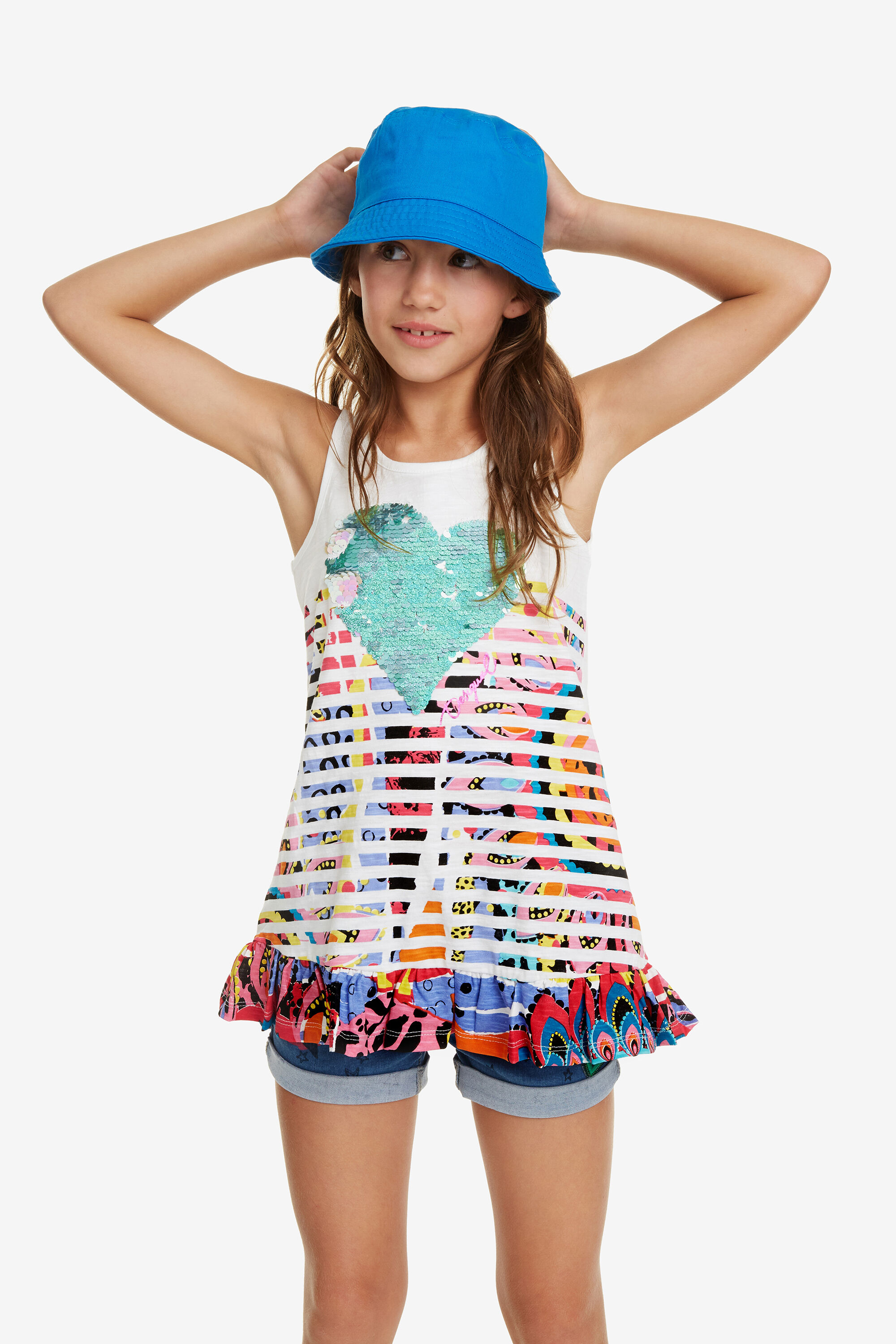 Desigual T Shirt Ruches En Strik Op Rug Oregon White 910 desigual kopen in de aanbieding