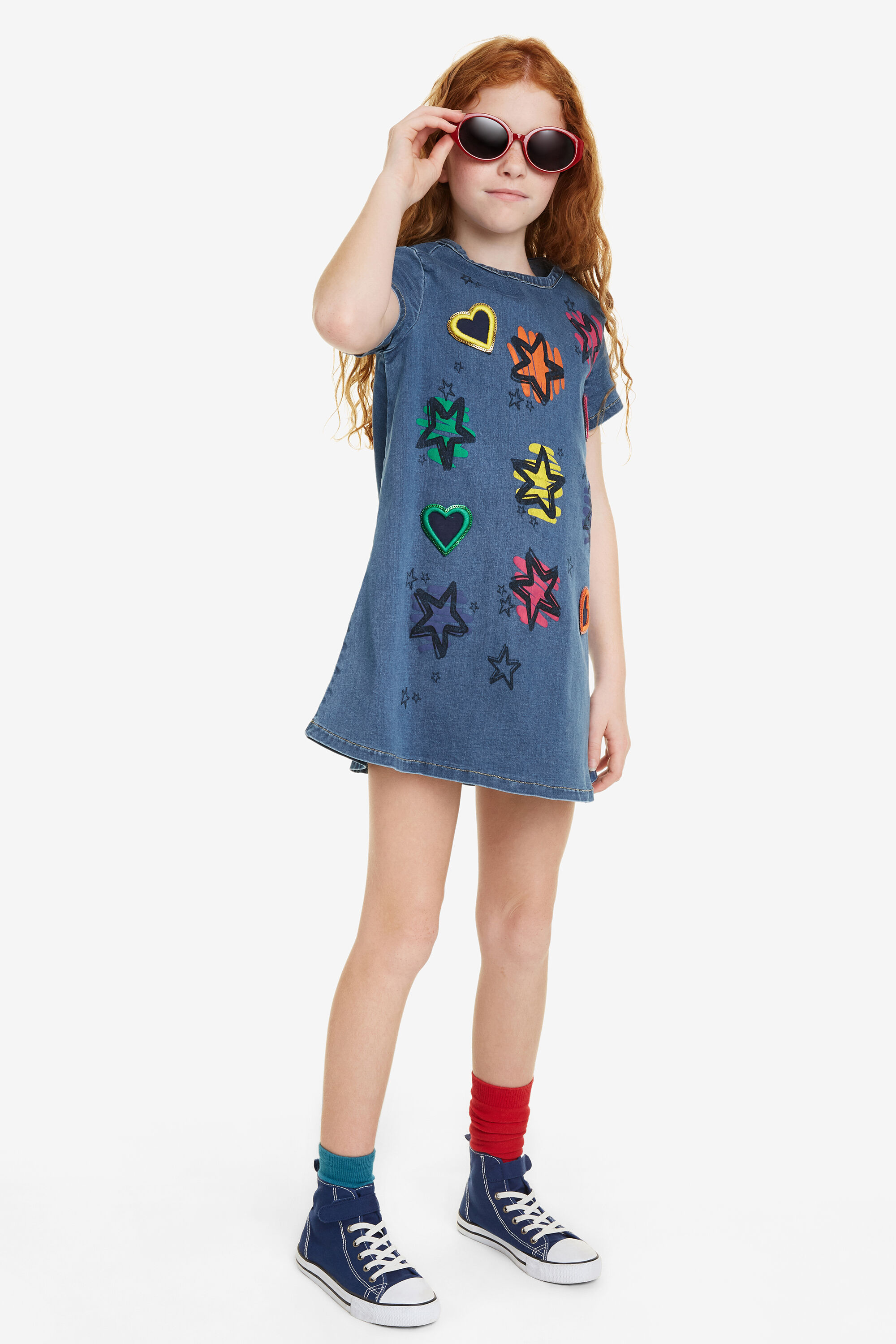 Desigual Jurk Denim Charlotte Blue 910 desigual kopen in de aanbieding