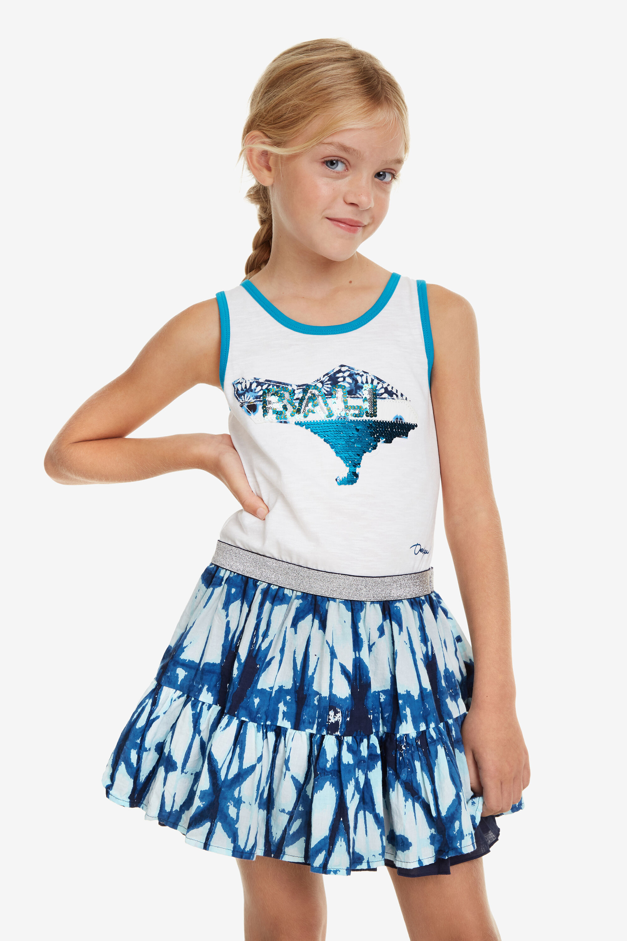 Desigual Jurk Pailletten Luanda White 78 desigual kopen in de aanbieding