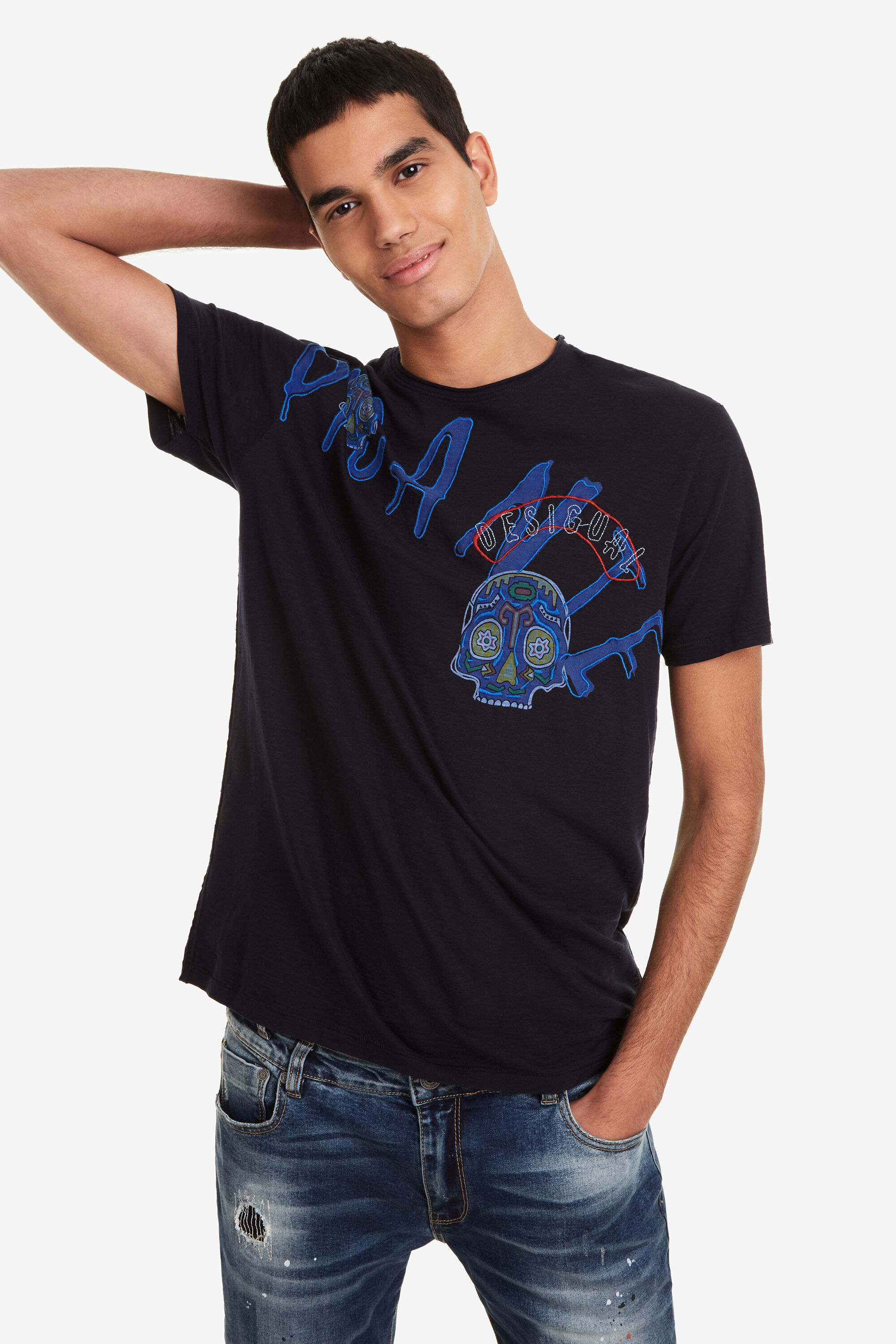 Desigual T Shirt Mexicaanse Schedels Andreas Black desigual kopen in de aanbieding