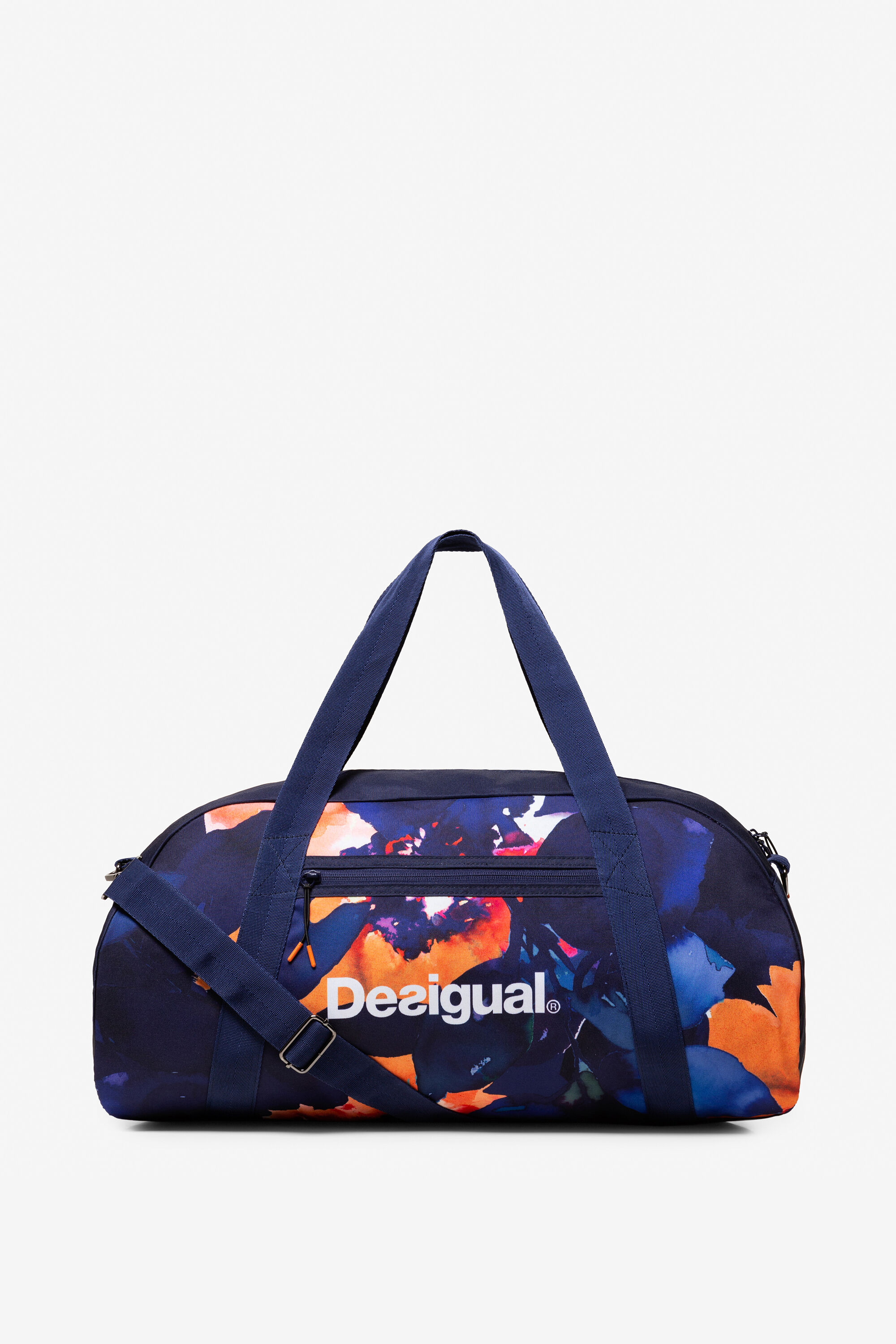 Desigual Gebloemde Sporttas Camoflower Blue Je desigual kopen in de aanbieding