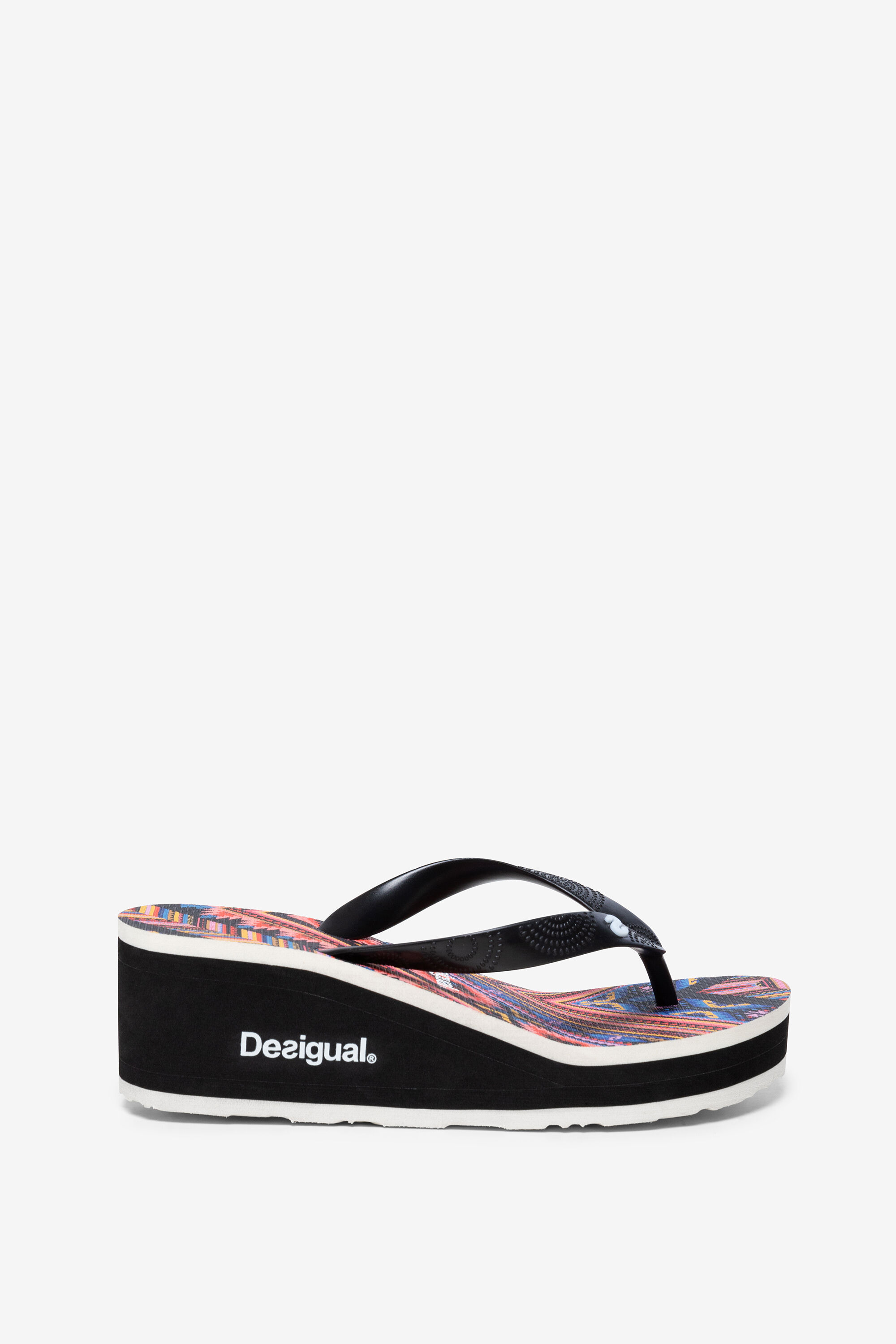Desigual Sandalen Met Sleehak Lola Mexican Black 38 desigual kopen in de aanbieding