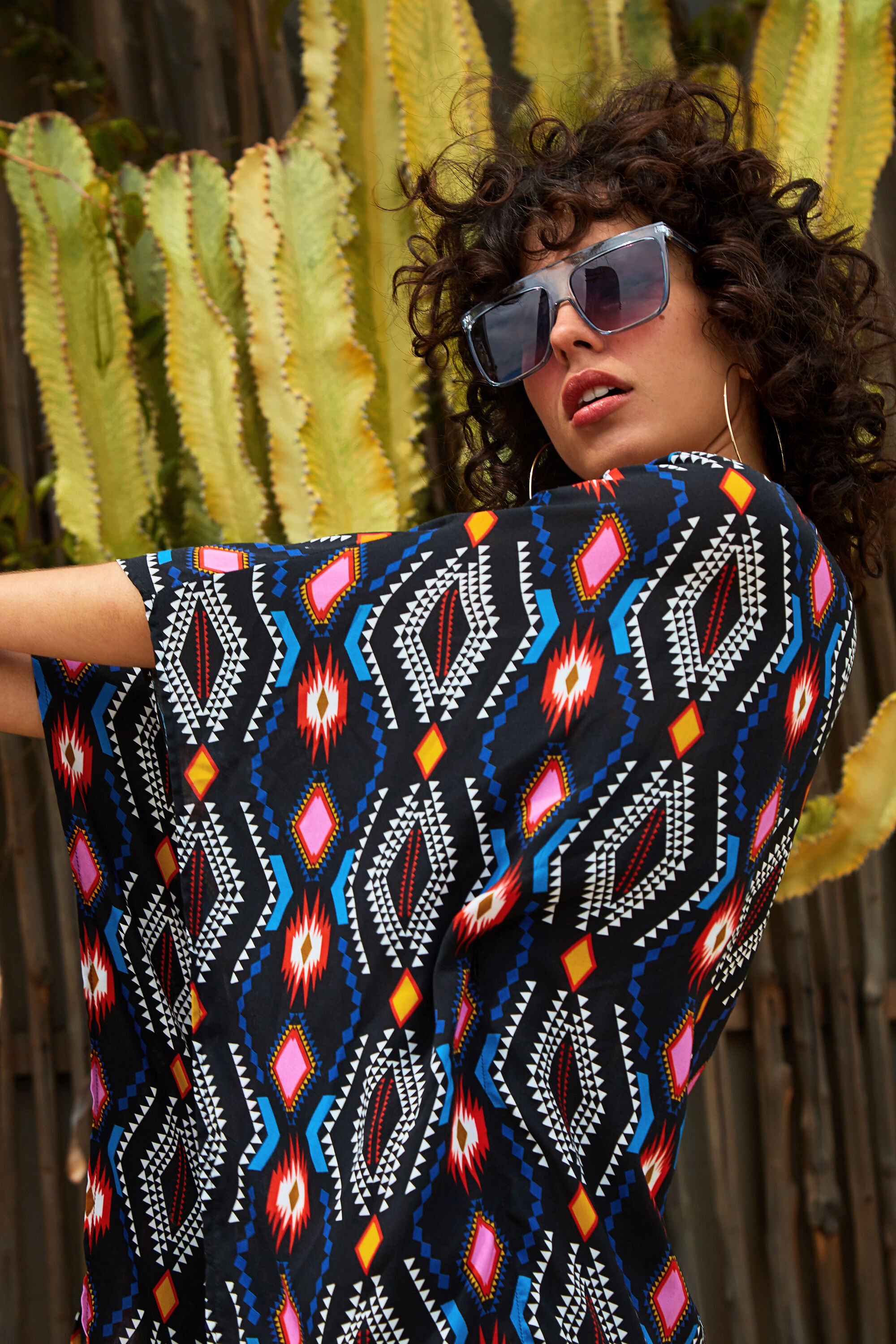 Desigual Oversized Zwarte Kimono Shama Black desigual kopen in de aanbieding