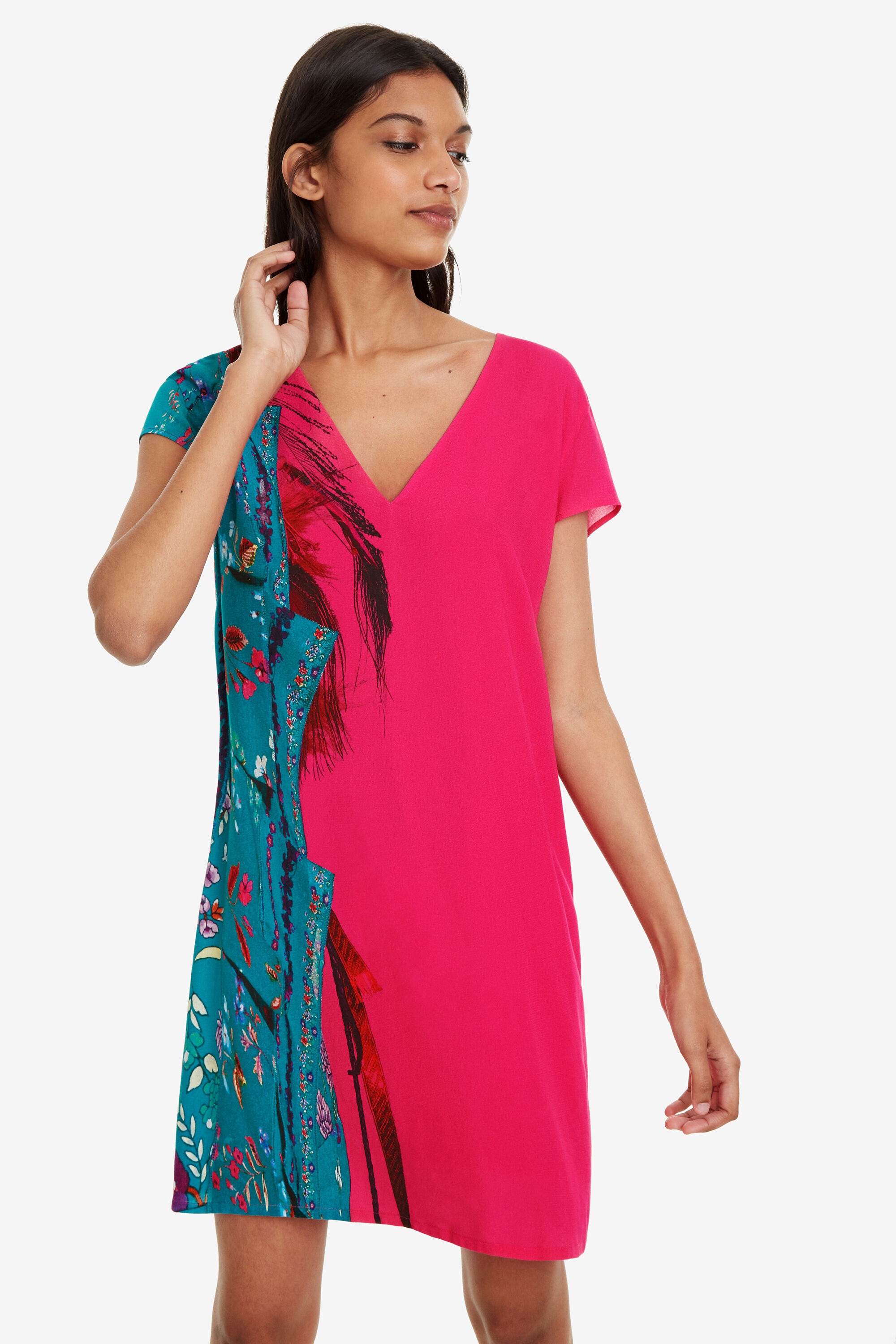 Desigual Fuchsia Zij Print Red 42 desigual kopen in de aanbieding Desigual Fuchsia Zij Print Red 42 desigual kopen in de aanbieding