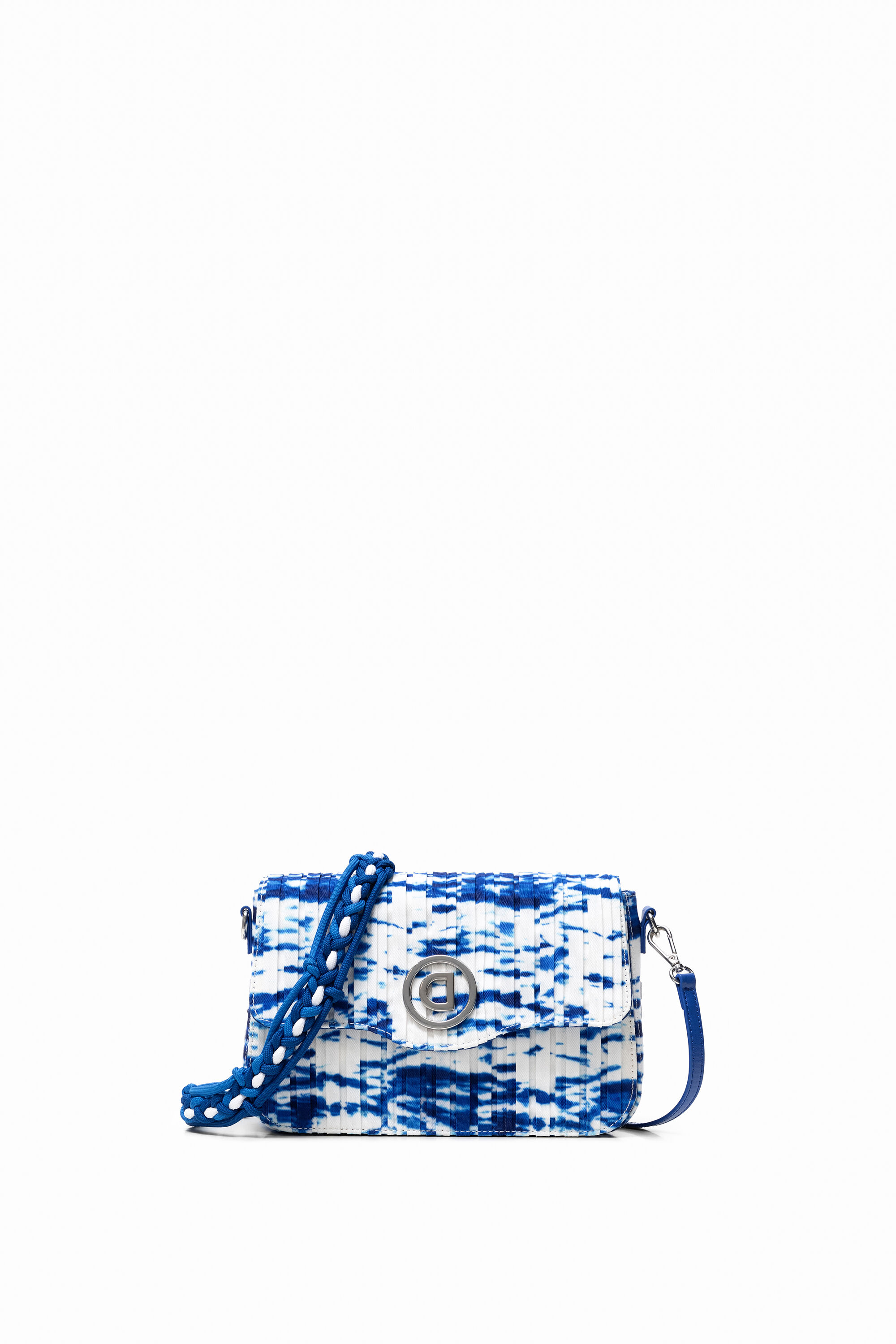 Sac à bandoulière plissé à vagues marines - BLUE - U