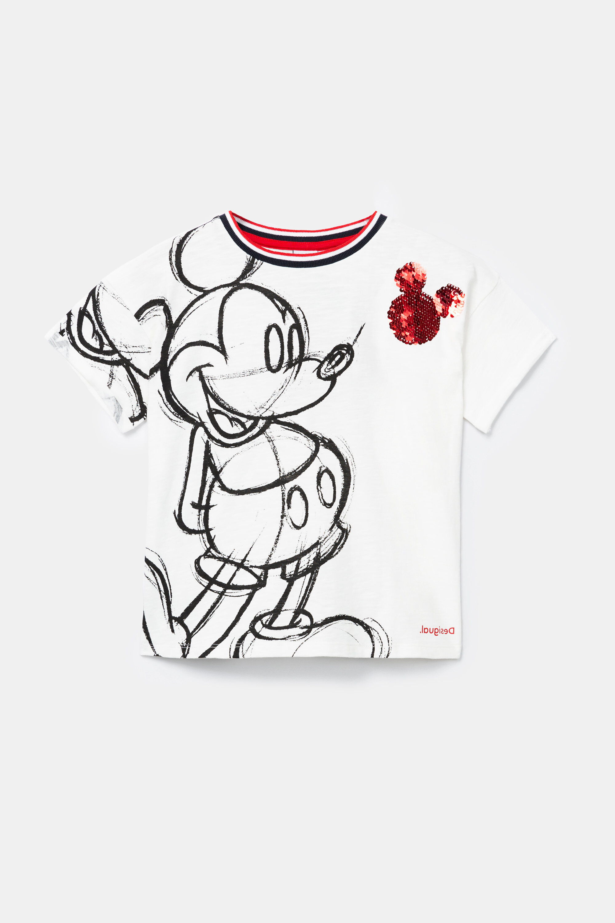 T-shirt met Mickey Mouse-illustratie – WHITE – 9/10