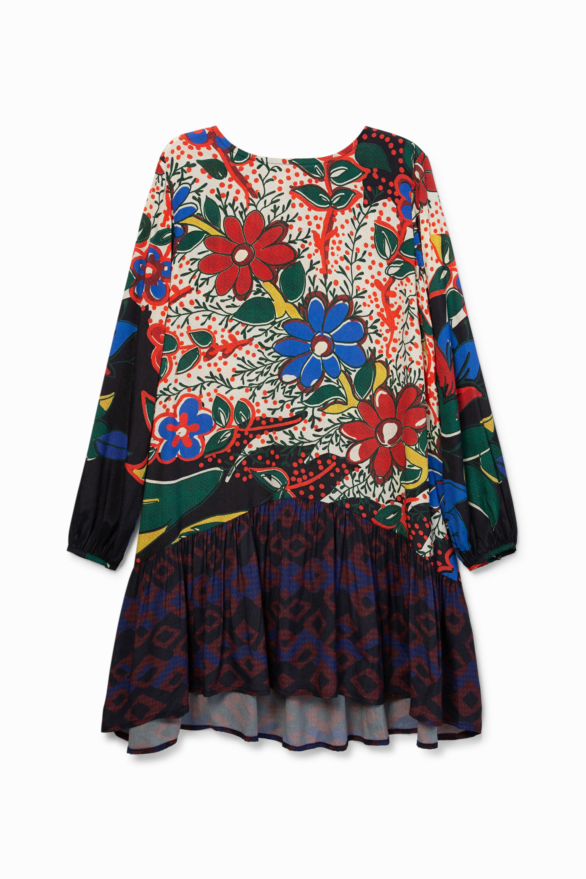 Robe courte jupe à volants - RED - L