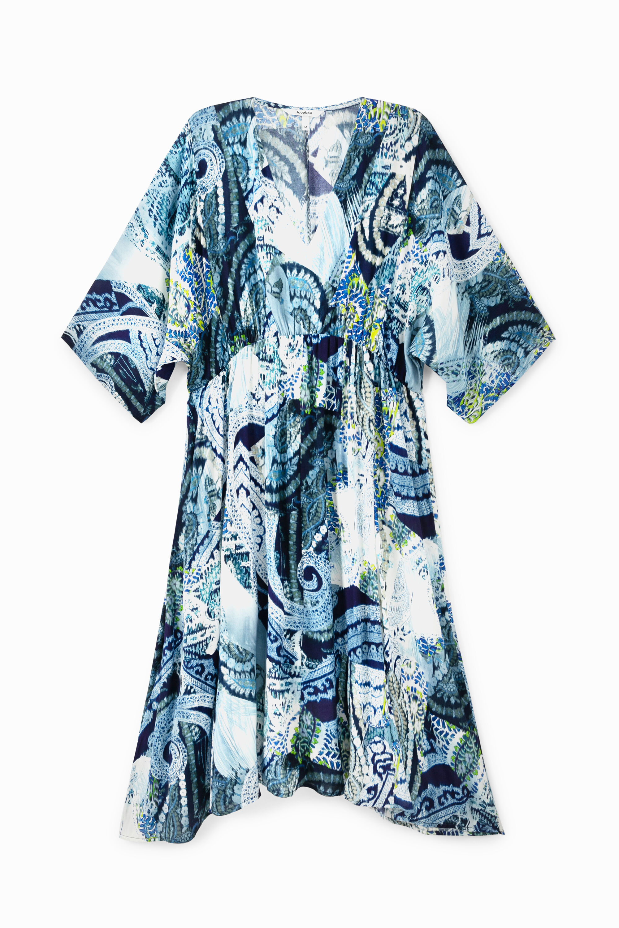 Robe fluide manches courtes - BLUE - L