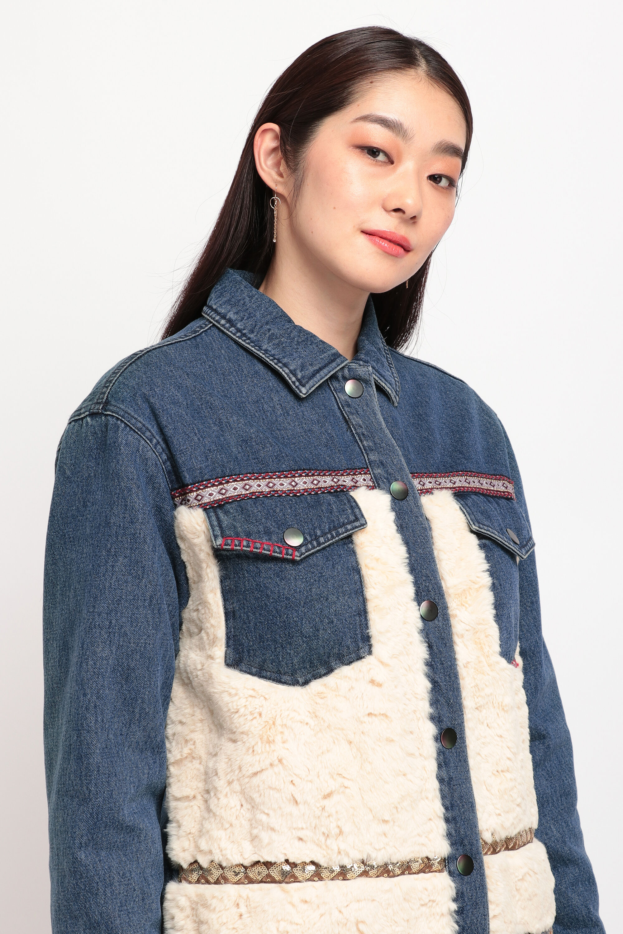 デニム&ボア ハイブリッドジャケット | Desigual.com