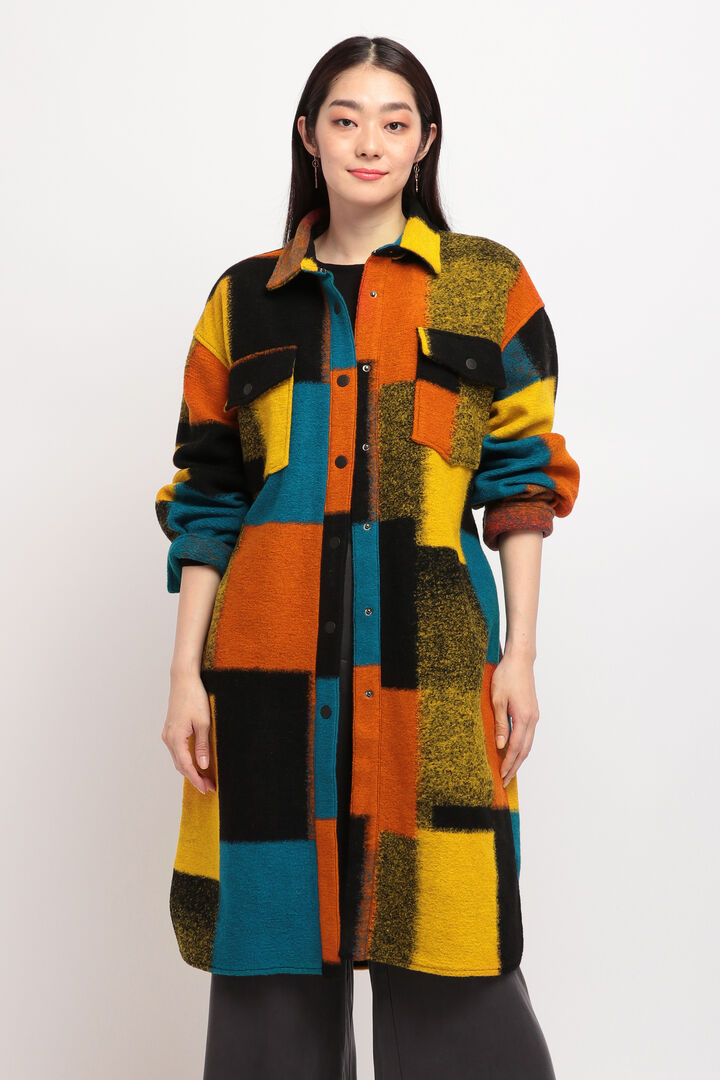 
カラフルウール ルーズロングコート | Desigual