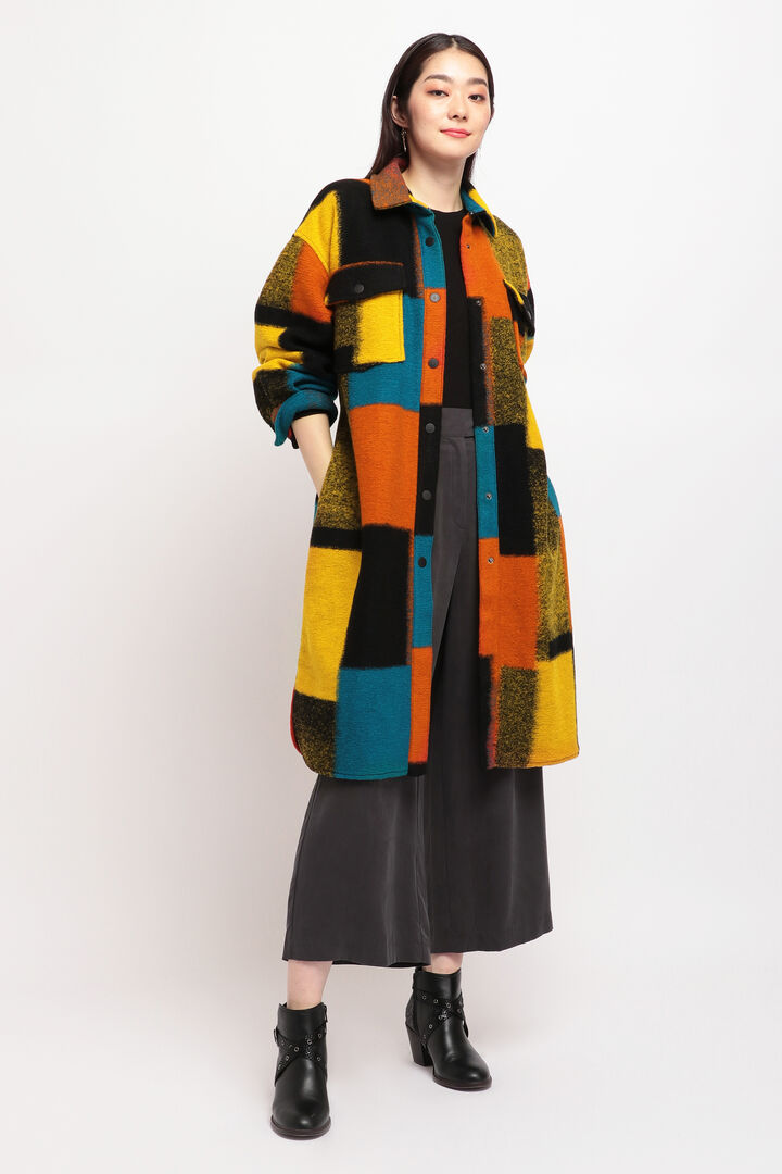 
カラフルウール ルーズロングコート | Desigual